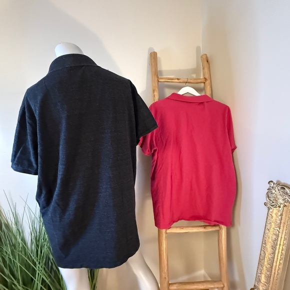POLO RALPH LAUREN CUSTOM FIT SET OF 2!! XXL CHARCOAL/CRANBERRY - Picture 6 of 6